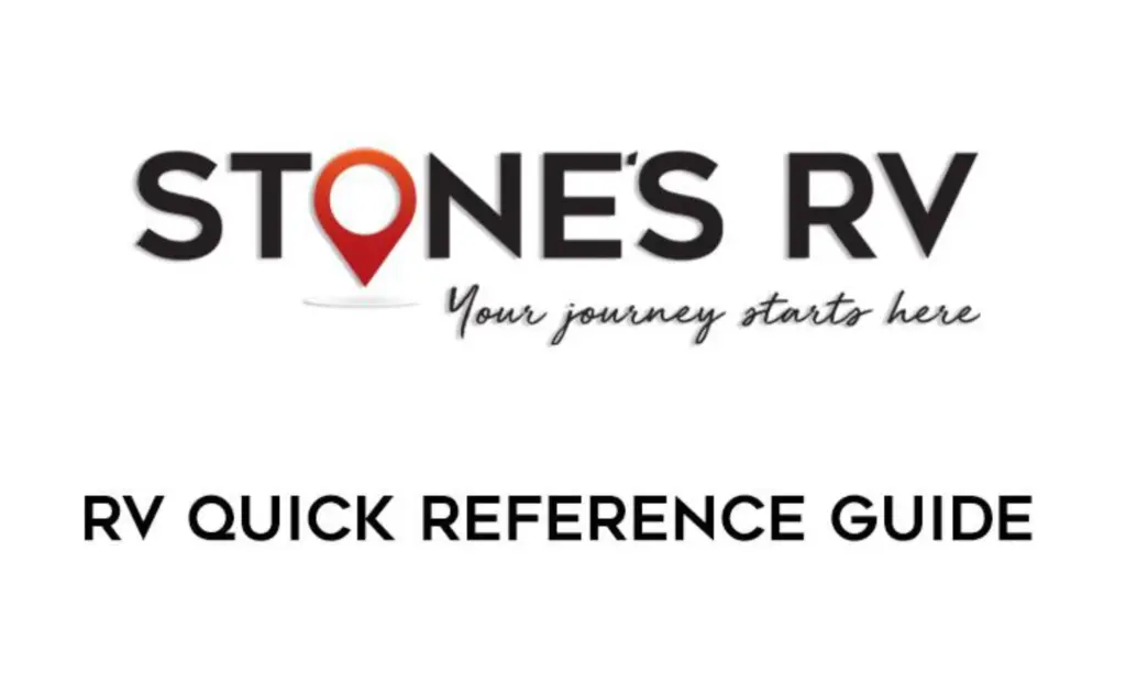 Stone's RV – RV Quick Reference Guide booklet cover